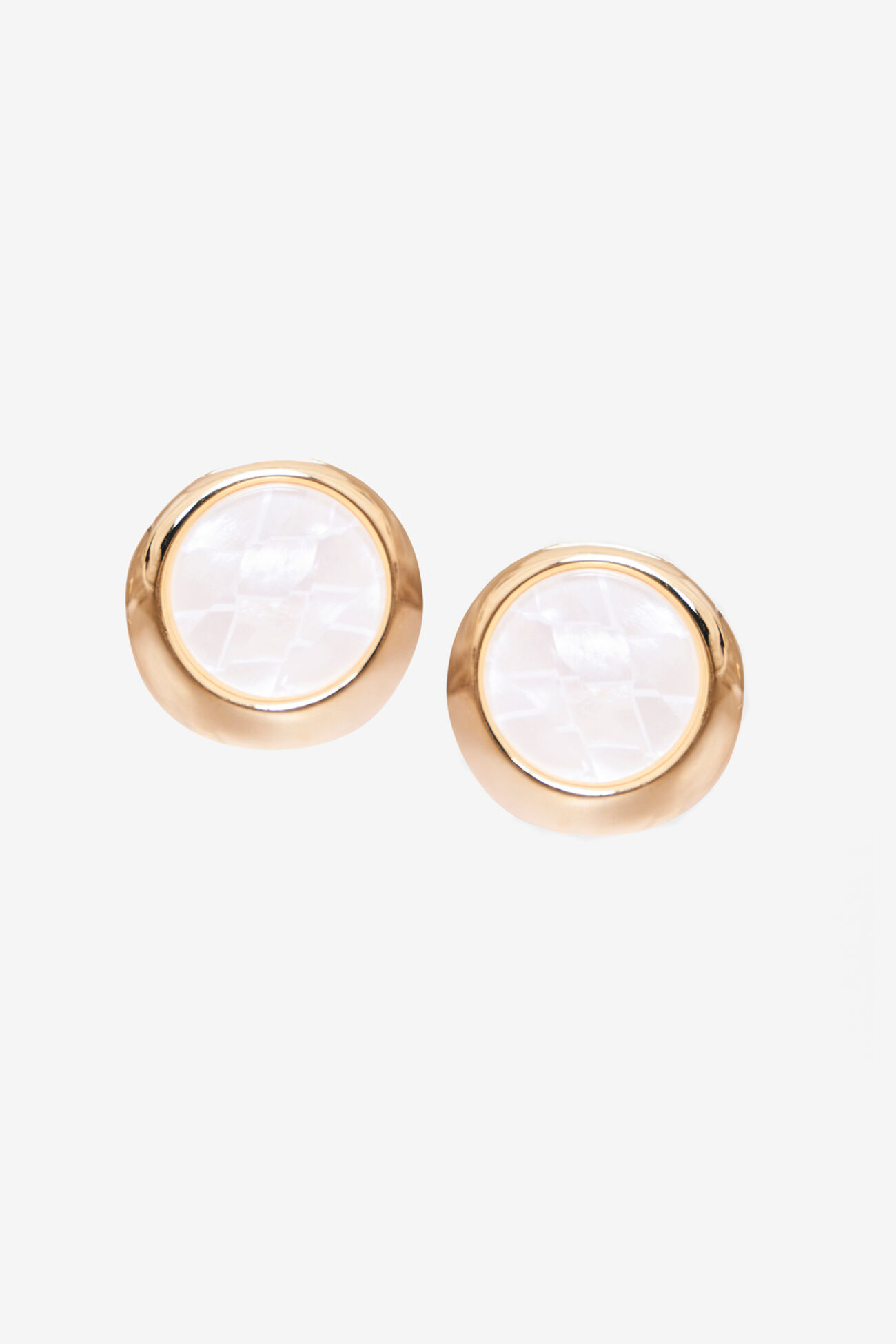 Gilded Off White Studs, , image 1